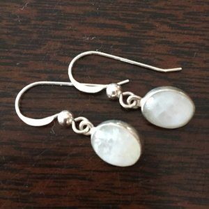Moonstone and silver earrings